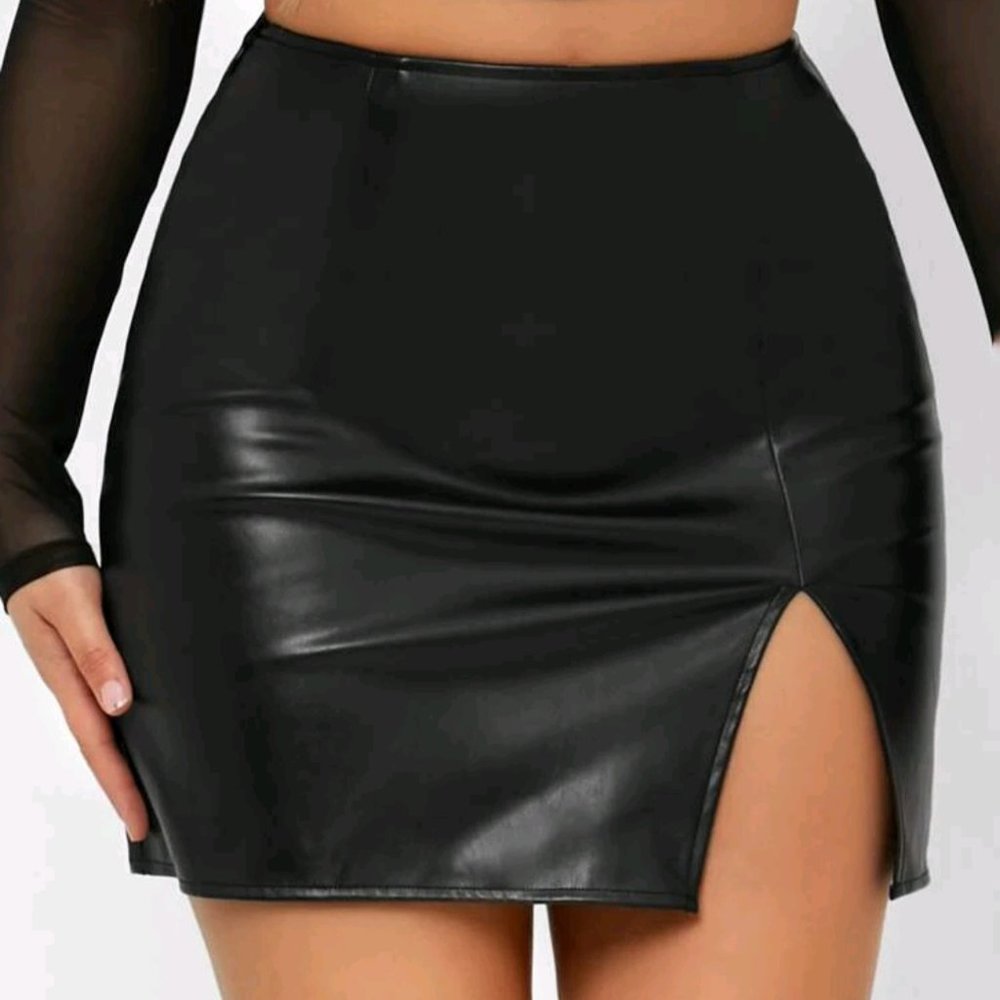 Black Leather Skirt